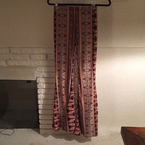 F21 Tribal Bell Bottoms Pants